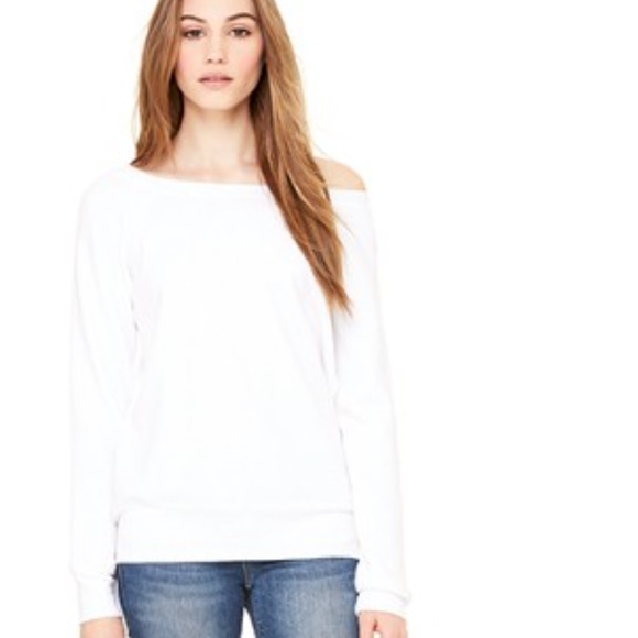 bella off the shoulder sweatshirt